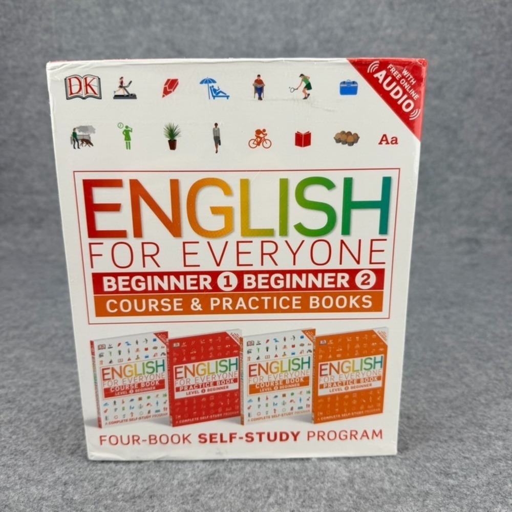 DK English for Everyone Beginner 1 & 2 Course Practice 4 Book Set 9781465475589
